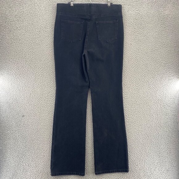 Soft Surroundings Jeans Womens Medium Tall Black The Ultimate Pull On Boot Cut - Picture 3 of 11